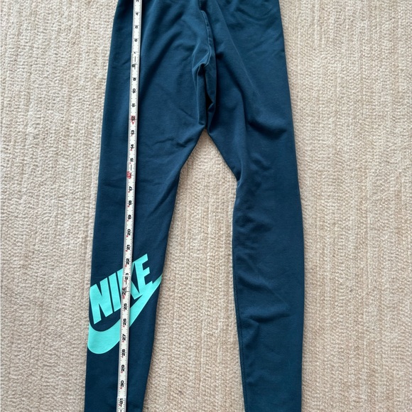 Nike Women Teal Logo Leggings - Picture 3 of 9